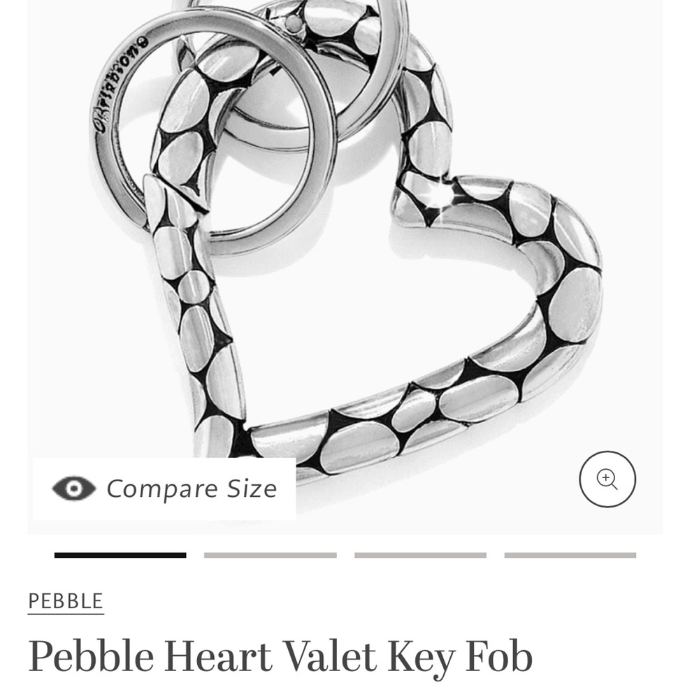 Brighton Pebble Heart Valet Key Fob